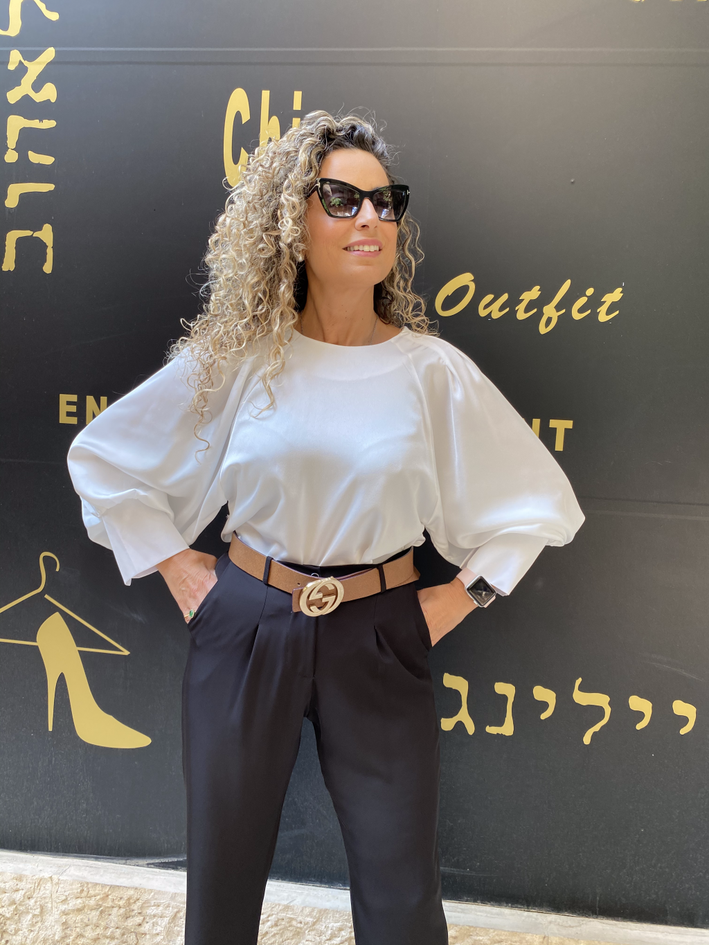 טופ שרוולים נפוחים