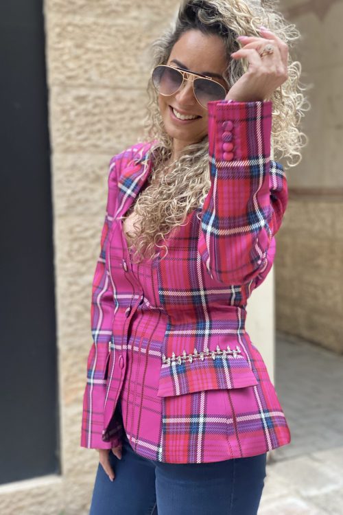 בלייזר משבצות עם מפתח גב