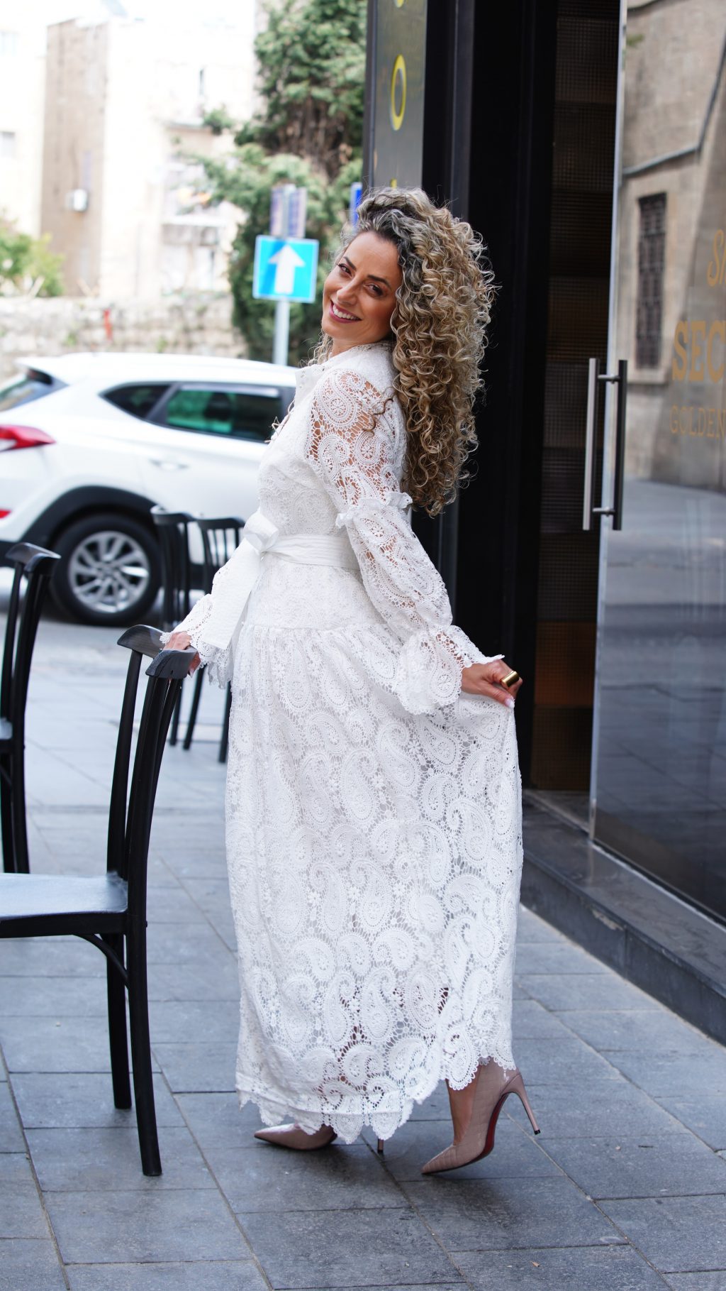 ⁦שמלת מקסי תחרה⁩ – תמונה ⁦2⁩